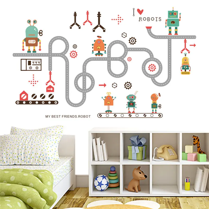 Cartoon Robot Road Wall Stickers Kids Boys Room Decoration 3d Cartoon Movie Mural Ar Diy Home Decals Children Gift
Cartoon Robot Road Wall Stickers Kids Boys Room Decoration 3d Cartoon Movie Mural Ar Diy Home Decals Children Gift