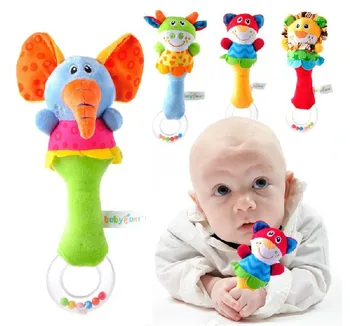 candice guo! newest arrival cartoon animal soft elephant lion cat cattle baby toy rattles shaking bell birthday gift 4pcs/lot
candice guo! newest arrival cartoon animal soft elephant lion cat cattle baby toy rattles shaking bell birthday gift 4pcs/lot