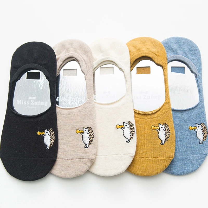 Cute Hedgehog Pattern Silicone Non-slip Nnvisible Female Cotton Sock Summer Thin Cartoon Embroidered Boat/Shallow Mouth Girl sox
Cute Hedgehog Pattern Silicone Non-slip Nnvisible Female Cotton Sock Summer Thin Cartoon Embroidered Boat/Shallow Mouth Girl sox