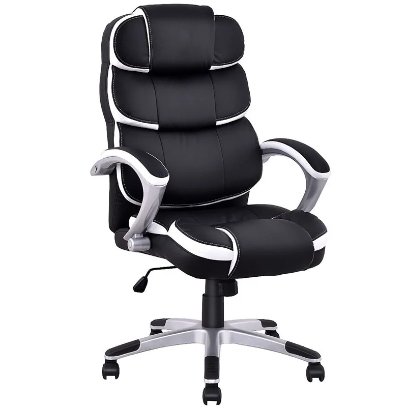 High Quality Ergonomic PU Leather High Back Computer Chair Black White Executive Boss Office Chair HW51323
High Quality Ergonomic PU Leather High Back Computer Chair Black White Executive Boss Office Chair HW51323