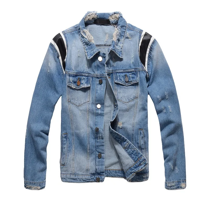 New France Style #412 Mens Distressed Destroyed Leather BaseBall Style Moto Biker Washed Denim Blue Jacket Size M-2XL
New France Style #412 Mens Distressed Destroyed Leather BaseBall Style Moto Biker Washed Denim Blue Jacket Size M-2XL