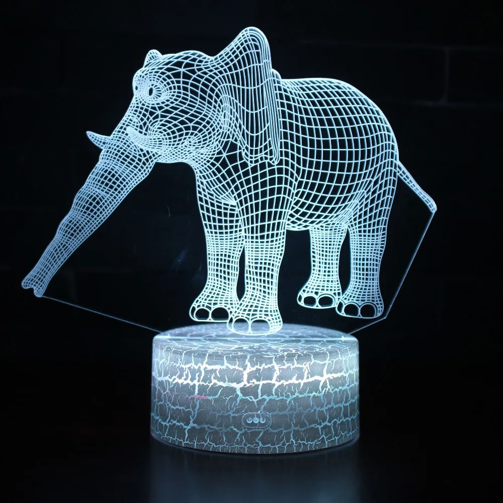 3D LED Night Light Elephant with 7 Colors Changeable Table Light for Home Decoration Lamp Visualization Optical Illusion Gift
3D LED Night Light Elephant with 7 Colors Changeable Table Light for Home Decoration Lamp Visualization Optical Illusion Gift