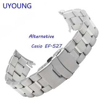 UYOUNG Watchband For Casio EF-527 Solid stainless steel Watch bands Bracelet Watch accessories Silver Strap
UYOUNG Watchband For Casio EF-527 Solid stainless steel Watch bands Bracelet Watch accessories Silver Strap
