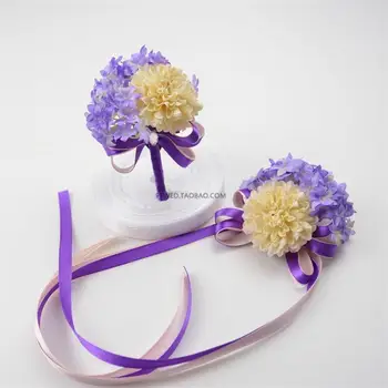 Champagne Purple Diy Wedding Bouquet wrist corsage Flower bracelet for Bride Boutonniere For Groom Best man Wedding decoration
Champagne Purple Diy Wedding Bouquet wrist corsage Flower bracelet for Bride Boutonniere For Groom Best man Wedding decoration