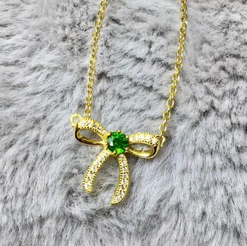 natural green diopside necklace natural gemstone pendant necklace S925 silver Elegant Lovely bowknot girl gift party jewelery
natural green diopside necklace natural gemstone pendant necklace S925 silver Elegant Lovely bowknot girl gift party jewelery