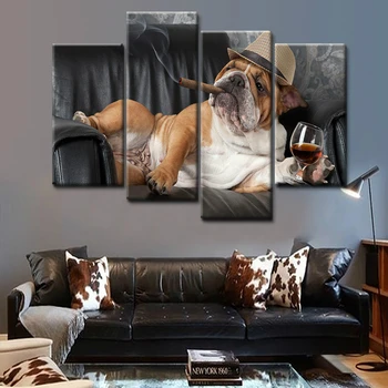 Smoking Shar Pei Cute Abstract Wall Art Canvas Printed 4 Panel Painting for Kitchen Bathroom Wall Decor Animal Poster Home Decor
Smoking Shar Pei Cute Abstract Wall Art Canvas Printed 4 Panel Painting for Kitchen Bathroom Wall Decor Animal Poster Home Decor