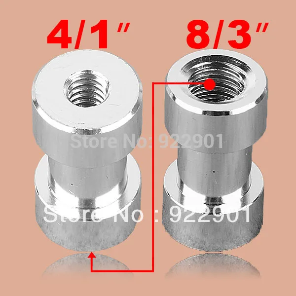 1/4" to 3/8" Female Threaded Tripod screw Adapter to Light Stand for Bracket 1/4 inch to 3/8 ince female thread free shipping
1/4" to 3/8" Female Threaded Tripod screw Adapter to Light Stand for Bracket 1/4 inch to 3/8 ince female thread free shipping