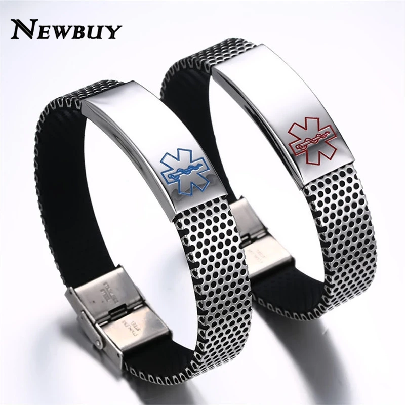 NEWBUY Blue&Red Medical Sign Stainless Steel Bending Bracelet For Couple lovers bracelets bangles fashion jewelry pulseira
NEWBUY Blue&Red Medical Sign Stainless Steel Bending Bracelet For Couple lovers bracelets bangles fashion jewelry pulseira