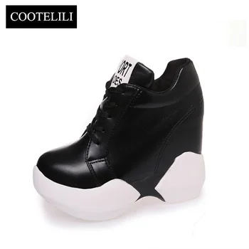 COOTELILI Autumn Women Sneakers Platform Inside Increased Internal Casual Shoes Woman Pumps Oxfords Lace up Black White 35-39
COOTELILI Autumn Women Sneakers Platform Inside Increased Internal Casual Shoes Woman Pumps Oxfords Lace up Black White 35-39