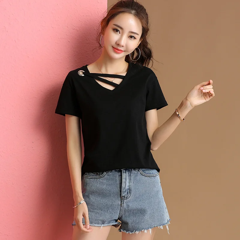 2019 New Summer Women High Quality 100% Cotton Tshirts Fashion Casual Ladies Short Sleeve Tshirts
2019 New Summer Women High Quality 100% Cotton Tshirts Fashion Casual Ladies Short Sleeve Tshirts