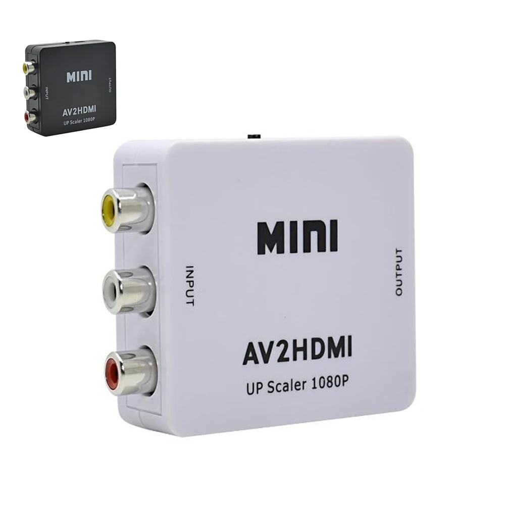 Mini AV to HDMI Video Converter Box AV2HDMI RCA AV HDMI CVBS to HDMI Adapter for HDTV TV DVD PC for PS3 for PS4 for Xbox
Mini AV to HDMI Video Converter Box AV2HDMI RCA AV HDMI CVBS to HDMI Adapter for HDTV TV DVD PC for PS3 for PS4 for Xbox