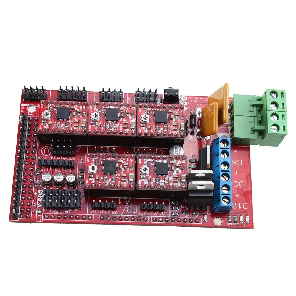 RAMPS 1.4 Control Board + 5X A4988 Stepstick Driver Module for 3D Printer RepRap
RAMPS 1.4 Control Board + 5X A4988 Stepstick Driver Module for 3D Printer RepRap