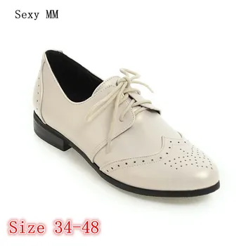 Lace Up Shoes Women Oxfords Shoes Loafers Flats Woman Casual Flat Shoes High Quality Plus Size 34 - 40 41 42 43 44 45 46 47 48
Lace Up Shoes Women Oxfords Shoes Loafers Flats Woman Casual Flat Shoes High Quality Plus Size 34 - 40 41 42 43 44 45 46 47 48