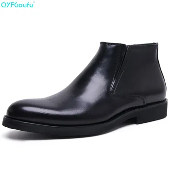 QYFCIOUFU Hot Sale Genuine Leather Mens Dress Boots Pointed Toe Zipper Ankle Boots Business Career Men Chelsea Boots Shoes
QYFCIOUFU Hot Sale Genuine Leather Mens Dress Boots Pointed Toe Zipper Ankle Boots Business Career Men Chelsea Boots Shoes