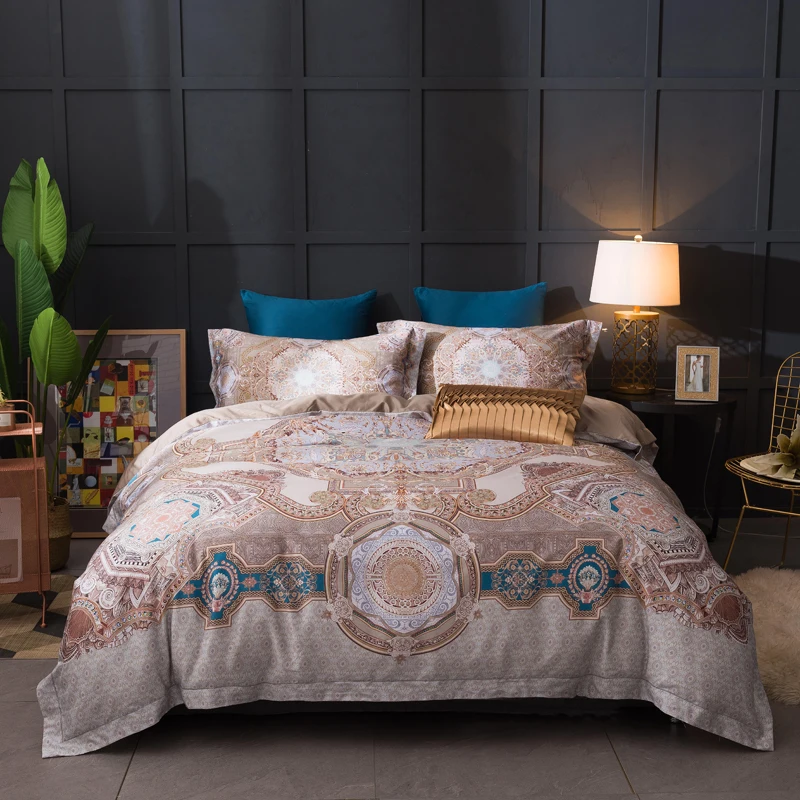 Papa&Mima Euporean pattern print Egyptian cotton Queen King size Luxurious bedding set duvet cover flat sheet pillowcases
Papa&Mima Euporean pattern print Egyptian cotton Queen King size Luxurious bedding set duvet cover flat sheet pillowcases