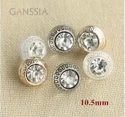 20pcs/lot Size:10.5mm Fashion rhinestone shank button for shirt,gold color /black transparent button (ss-705)
20pcs/lot Size:10.5mm Fashion rhinestone shank button for shirt,gold color /black transparent button (ss-705)