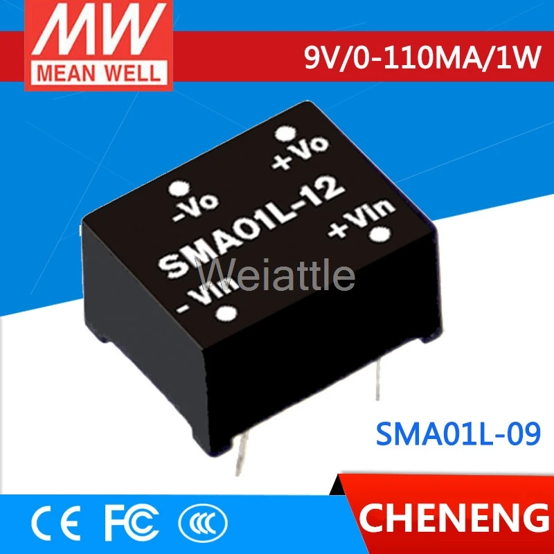 MEAN WELL original SMA01L-09 9V 110mA meanwell SMA01 9V 1W DC-DC Unregulated Single Output Converter
MEAN WELL original SMA01L-09 9V 110mA meanwell SMA01 9V 1W DC-DC Unregulated Single Output Converter