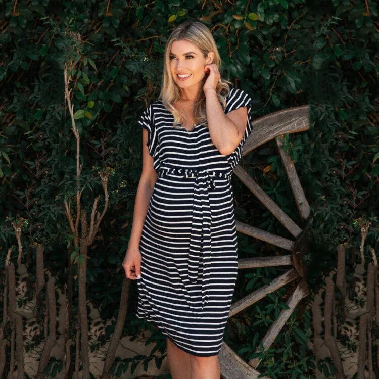 MUQGEW maternity gowns Women's Maternity Short Sleeve Pregnant Stripe Summer Ladies Strapless Dress vestidos embarazadas
MUQGEW maternity gowns Women's Maternity Short Sleeve Pregnant Stripe Summer Ladies Strapless Dress vestidos embarazadas