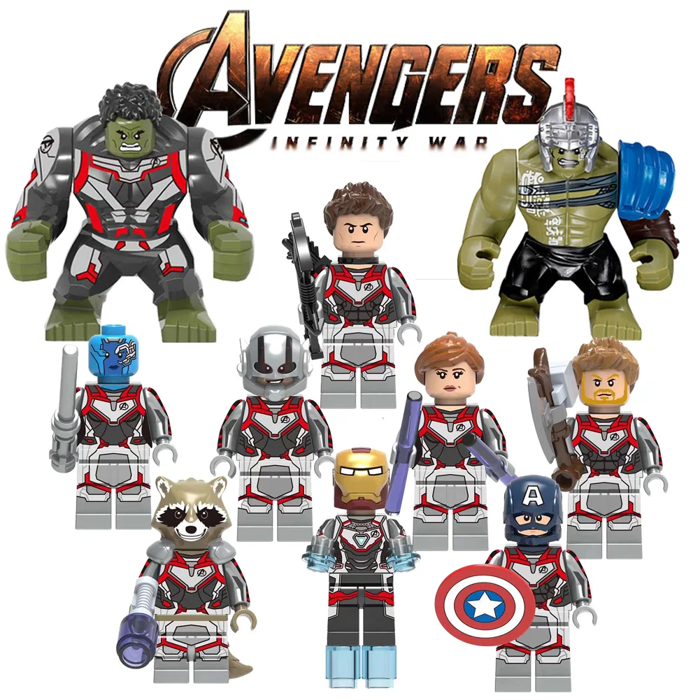 LEGOED Marvel Hulk Avengers Endgame hero model Building Blocks mini bricks IronMan Spiderman Figures Compatible with LegoING Toy
LEGOED Marvel Hulk Avengers Endgame hero model Building Blocks mini bricks IronMan Spiderman Figures Compatible with LegoING Toy