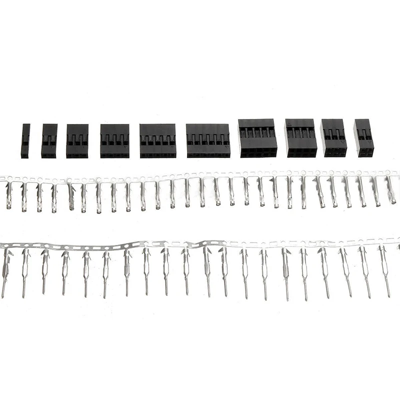 610pcs/set 2.54mm Dupont Jumper Housing Connector Header Male Female Crimp Pins Kit With Box