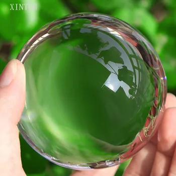 

Clear Lens Ball Photography Prop Crystal Ball 80mm K9 Crystal Glass Decor Globe Meditation Healing Magic Feng shui Sphere