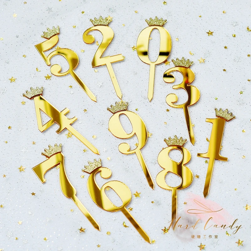 Gold Silver Crown Number "0-9" Cake Toppers Happy Birthday Shiny Decoration for Anniversary Party Supplies Lovely Gifts
Gold Silver Crown Number "0-9" Cake Toppers Happy Birthday Shiny Decoration for Anniversary Party Supplies Lovely Gifts