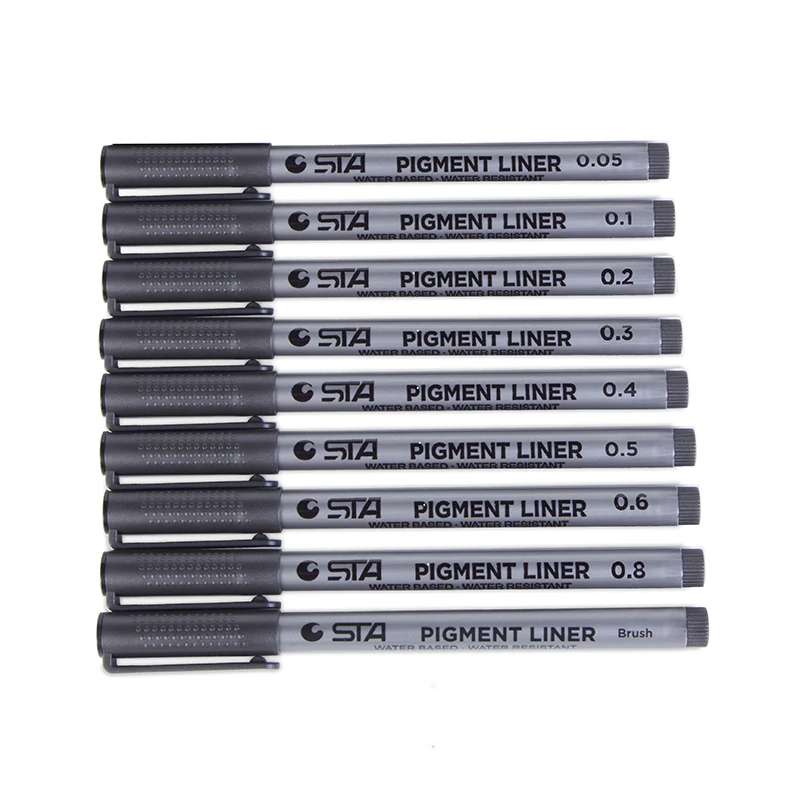 LolliZ 9 PCS Different Types Waterproof Pigment Liner Fine Point Water Based Brush Markers Art Markers for Drawing Signature
LolliZ 9 PCS Different Types Waterproof Pigment Liner Fine Point Water Based Brush Markers Art Markers for Drawing Signature