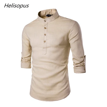 Helisopus Men's Fashion Solid Color Shirts Long-sleeved Mandarin Collar Linen Traditional Chinese Style Shirts
Helisopus Men's Fashion Solid Color Shirts Long-sleeved Mandarin Collar Linen Traditional Chinese Style Shirts