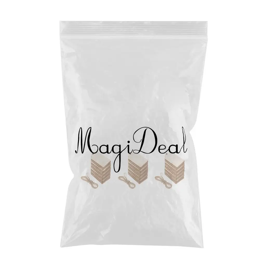 150 Piece Natural Wood Gift Tags Message Boards Wooden Hanging Label Christmas Tree Wish Tree Tags for Wedding Party Decoration