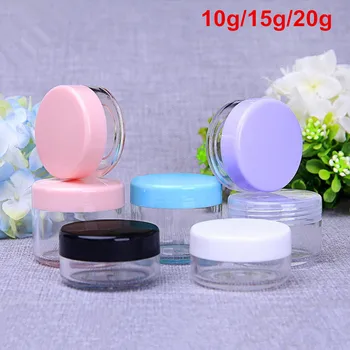 100 x Various Color Round Plastic Empty Clear Cosmetic Jar Pot Eyeshadow Makeup Face Cream Container 10g 15g or 20g
100 x Various Color Round Plastic Empty Clear Cosmetic Jar Pot Eyeshadow Makeup Face Cream Container 10g 15g or 20g