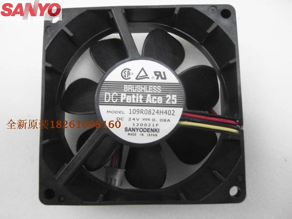 Воздуходувки SANYO 109R0824H402 8025 24V 0 08 A три линии | Компьютеры и офис