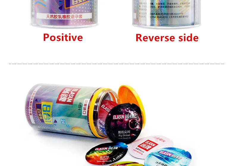 24 Pcs 8 Types Ultra thin Ice and Fire Dotted Natural Latex Double Lubricated Condoms Sex Toys For Men 8