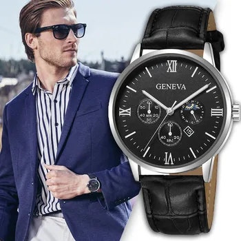 Gofuly New Geneva Fashion Men Simple Date Alloy Case Leather Band Analog Quartz Sport Watch horloges mannen 2020
Gofuly New Geneva Fashion Men Simple Date Alloy Case Leather Band Analog Quartz Sport Watch horloges mannen 2020