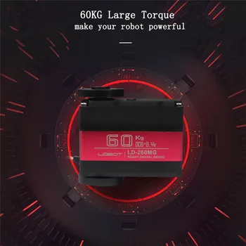 LOBOT LD-260MG 180° 60KG Large Torque Metal Gear Digital Servo For RC Robot Drone Quadcopter Spare Parts DIY Accessories
LOBOT LD-260MG 180° 60KG Large Torque Metal Gear Digital Servo For RC Robot Drone Quadcopter Spare Parts DIY Accessories