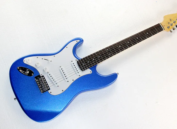 Blue body Electric Guitar with White Pickguard,Rosewood Fretboard,SSS Pickups,offering customized services
Blue body Electric Guitar with White Pickguard,Rosewood Fretboard,SSS Pickups,offering customized services