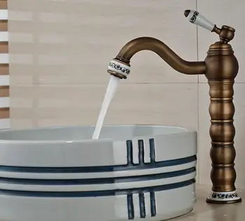 Tall Faucet Retro Style Bathroom Sink Basin Faucets hot and cold water taps Antique Brass Single Ceramics Handle mixer tap
Tall Faucet Retro Style Bathroom Sink Basin Faucets hot and cold water taps Antique Brass Single Ceramics Handle mixer tap