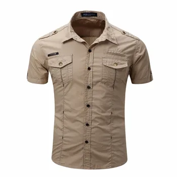 New Arrival Men Military Shirt Short Sleeve Men Casual Shirt Brand-Clothing Men Solid Army Shirt High Quality camisa masculina
New Arrival Men Military Shirt Short Sleeve Men Casual Shirt Brand-Clothing Men Solid Army Shirt High Quality camisa masculina