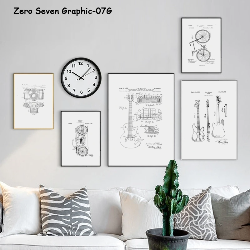 Retro Bicycle Motorcycle Guitar Structure Drawing Canvas Painting Posters And Prints Wall Art Pictures Living Room Home Decor
Retro Bicycle Motorcycle Guitar Structure Drawing Canvas Painting Posters And Prints Wall Art Pictures Living Room Home Decor