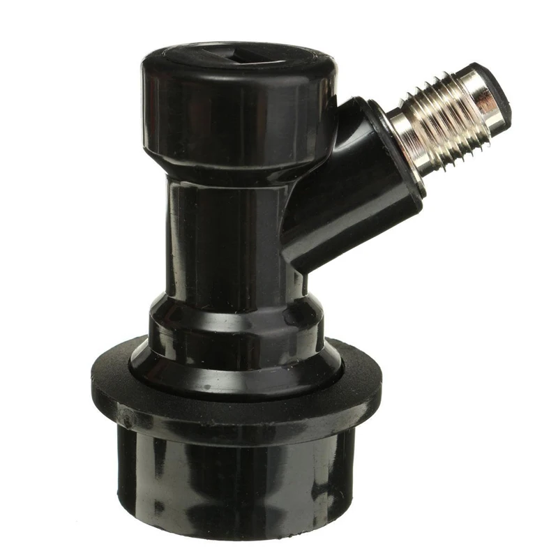 1pcs 1/4" Plastic Stainless Steel Homebrew Ball Lock Keg Black White Beer Keg Dispenser Disconnect Straight Thread Connector