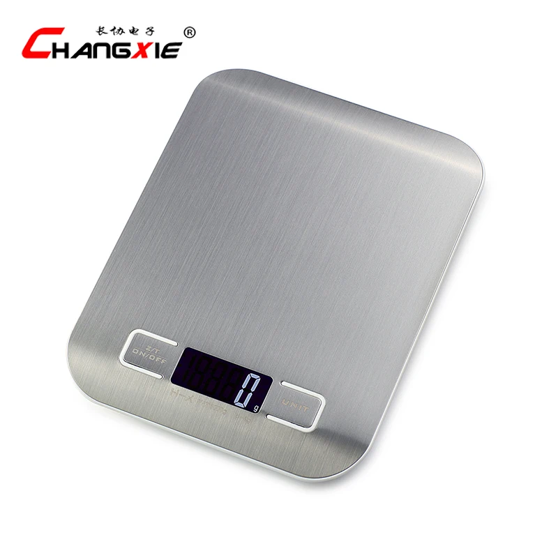 Image Mini Electronic LCD Display Scale Weighing 10KG 1g Stainless Steel precision Flat Kitchen Scale Food Baking Household Scale