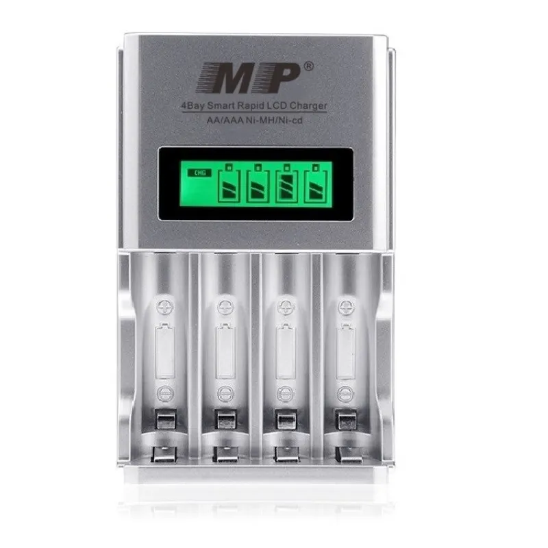 4-Bay Charger for Ni-MH Ni-CD AA AAA Rechargeable Batteries, Smart Battery Charger with LCD Display
4-Bay Charger for Ni-MH Ni-CD AA AAA Rechargeable Batteries, Smart Battery Charger with LCD Display