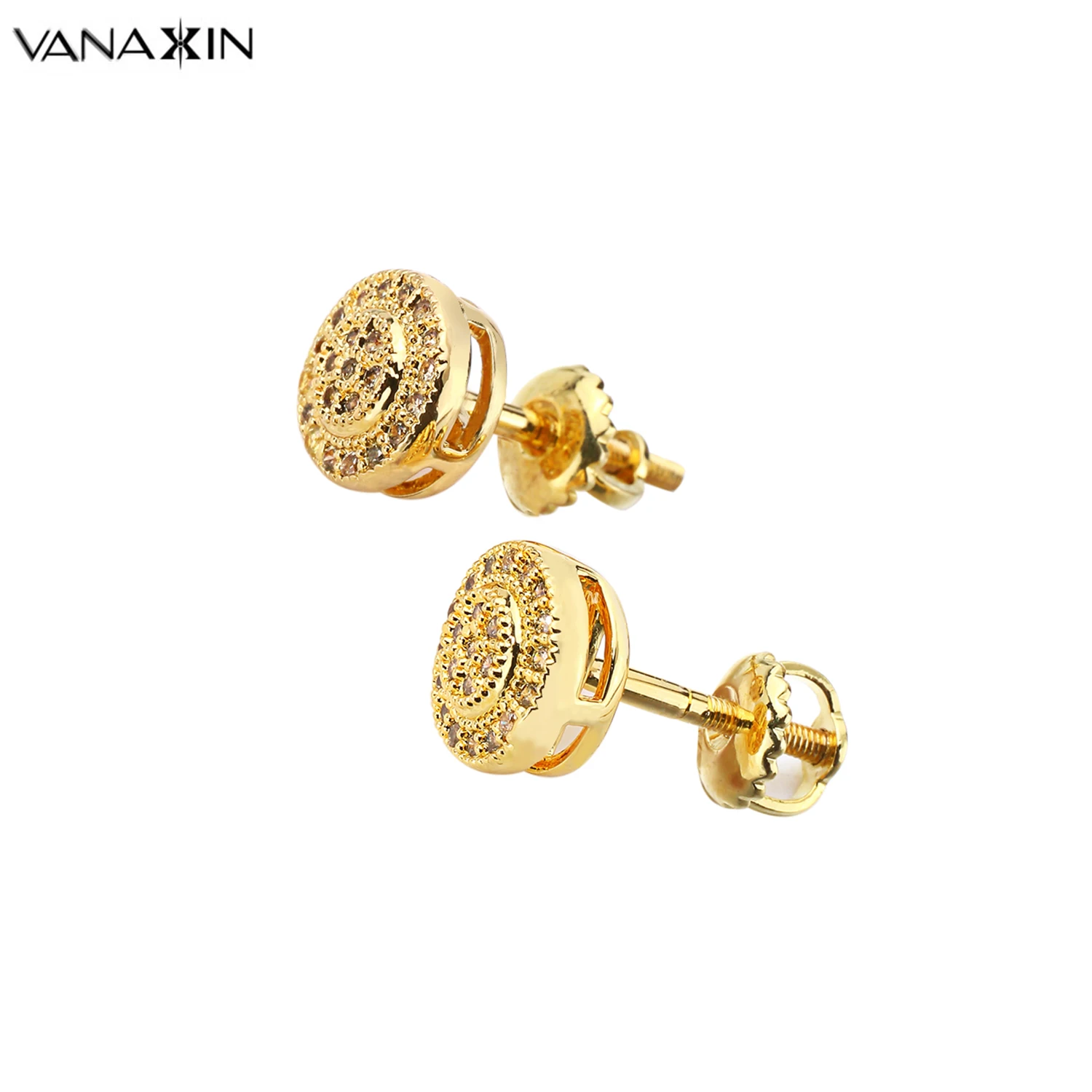 VANAXIN Women Earring Mini Round Cubic Zircnoia Crystal Studs Gold/Silver/Black Color Fashion Jewelry Party Brinco Box Screwback
VANAXIN Women Earring Mini Round Cubic Zircnoia Crystal Studs Gold/Silver/Black Color Fashion Jewelry Party Brinco Box Screwback