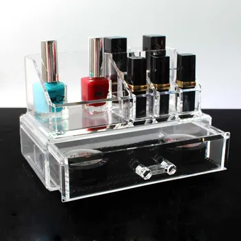 New Clear Acrylic Plastic Nail Polish Rack Lipstick Cosmetic Sample Holder Makeup Brush Make Up Storage Organizer Box Shelf
New Clear Acrylic Plastic Nail Polish Rack Lipstick Cosmetic Sample Holder Makeup Brush Make Up Storage Organizer Box Shelf