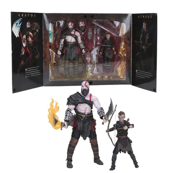 

13cm /20cm God of War figure toy Kratos & Atreus Ultimate KO's NECA Axe Shield Son Loki set PVC Action Figure Model Toy