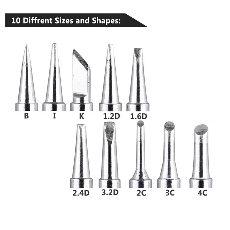 10 in 1 900M Soldering Iron Tip Tool For Hakko 936 Soldering Station For saike 898d 852d ATTEN Solder Welding Tips
10 in 1 900M Soldering Iron Tip Tool For Hakko 936 Soldering Station For saike 898d 852d ATTEN Solder Welding Tips