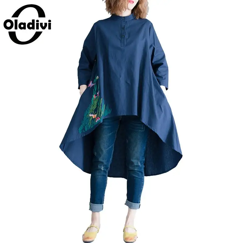 Oladivi Plus Size Women Fashion Embroidered OL Offical Blouses Ladies Office Work Shirts Summer Tops Female Tunics Blusas
Oladivi Plus Size Women Fashion Embroidered OL Offical Blouses Ladies Office Work Shirts Summer Tops Female Tunics Blusas