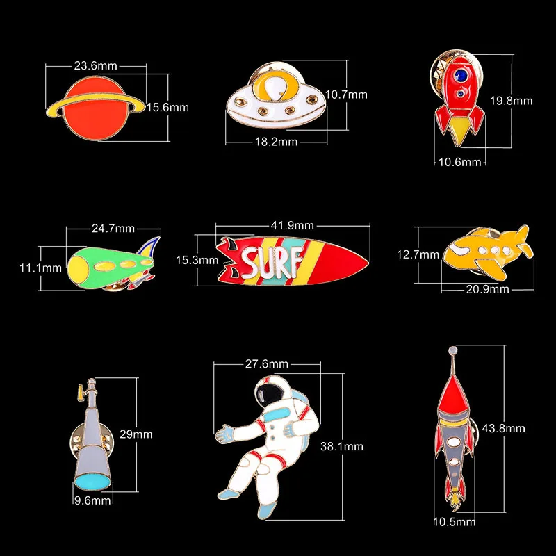 Космический корабль астронавты ракеты Шаттл булавки и броши значки для штыря