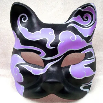 Paper Hand-painted Purple Pulp Cat Mask Cosplay Upper Half Face Fox Masks Adult Unisex Halloween Party Props
Paper Hand-painted Purple Pulp Cat Mask Cosplay Upper Half Face Fox Masks Adult Unisex Halloween Party Props