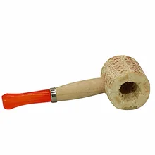 Corn Cob Tobacco Pipe with black acrylic Mouthpiece Wooden Stem Straight Smoking Pipe
Corn Cob Tobacco Pipe with black acrylic Mouthpiece Wooden Stem Straight Smoking Pipe