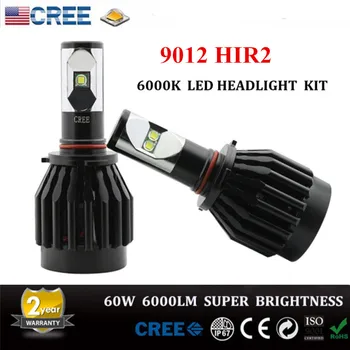 Free Shipping Pair CREE Chips 9012 HIR2 60W 6000LM LED Headlight Conversion Kit White Replace For Car Auto HeadLamp
Free Shipping Pair CREE Chips 9012 HIR2 60W 6000LM LED Headlight Conversion Kit White Replace For Car Auto HeadLamp